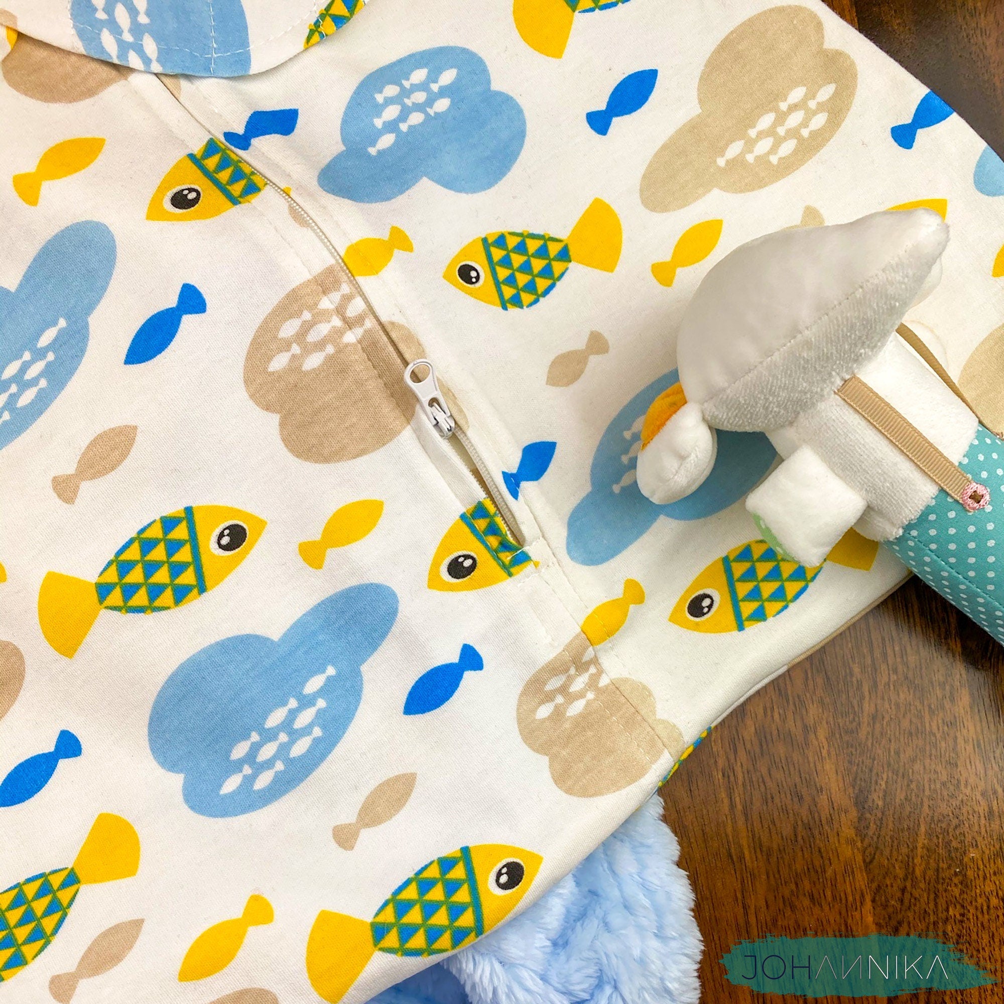Baby Swaddle Blanket - Fish Pattern
