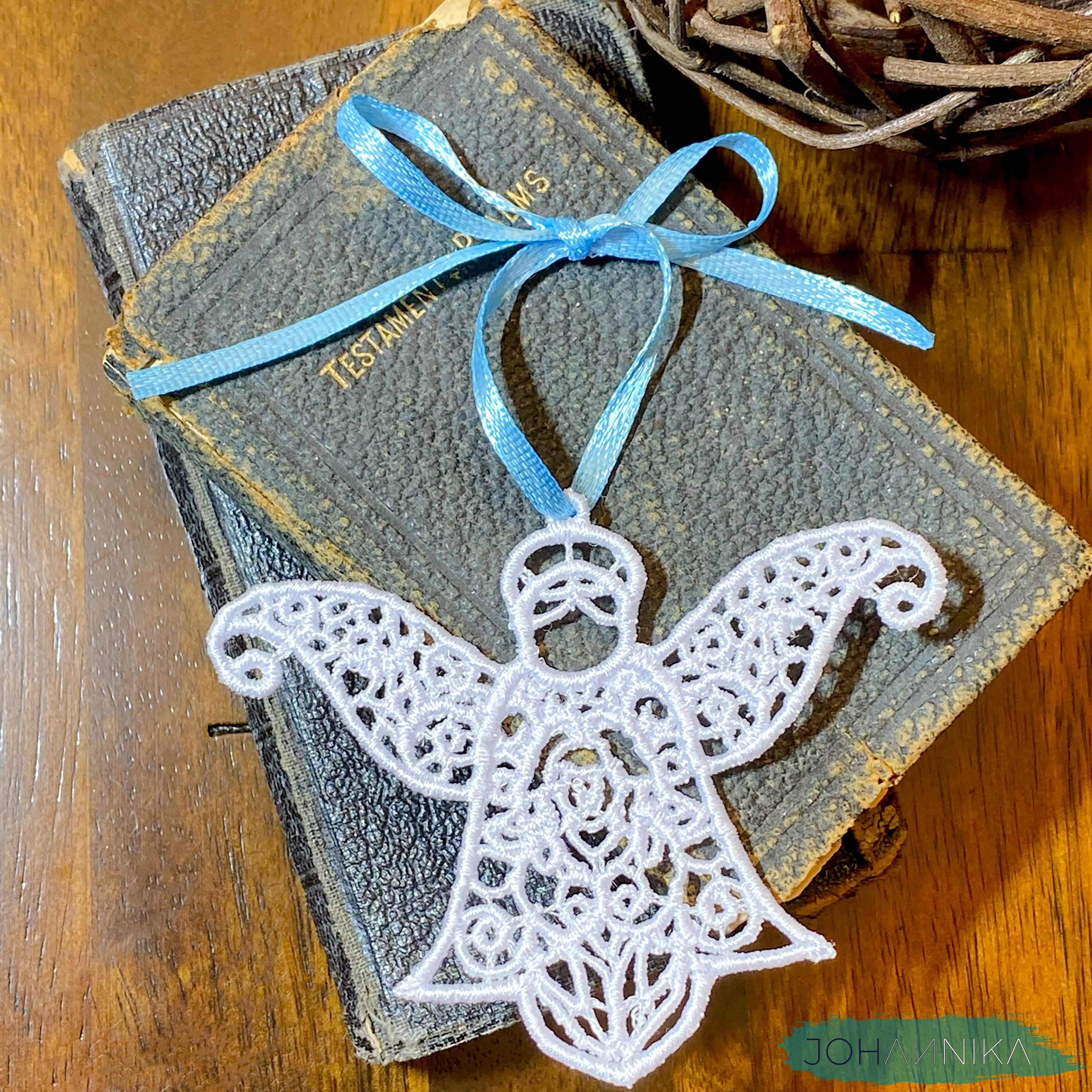 Lace Christmas Angel Ornament