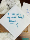 Custom Handwriting Embroidered Handkerchief