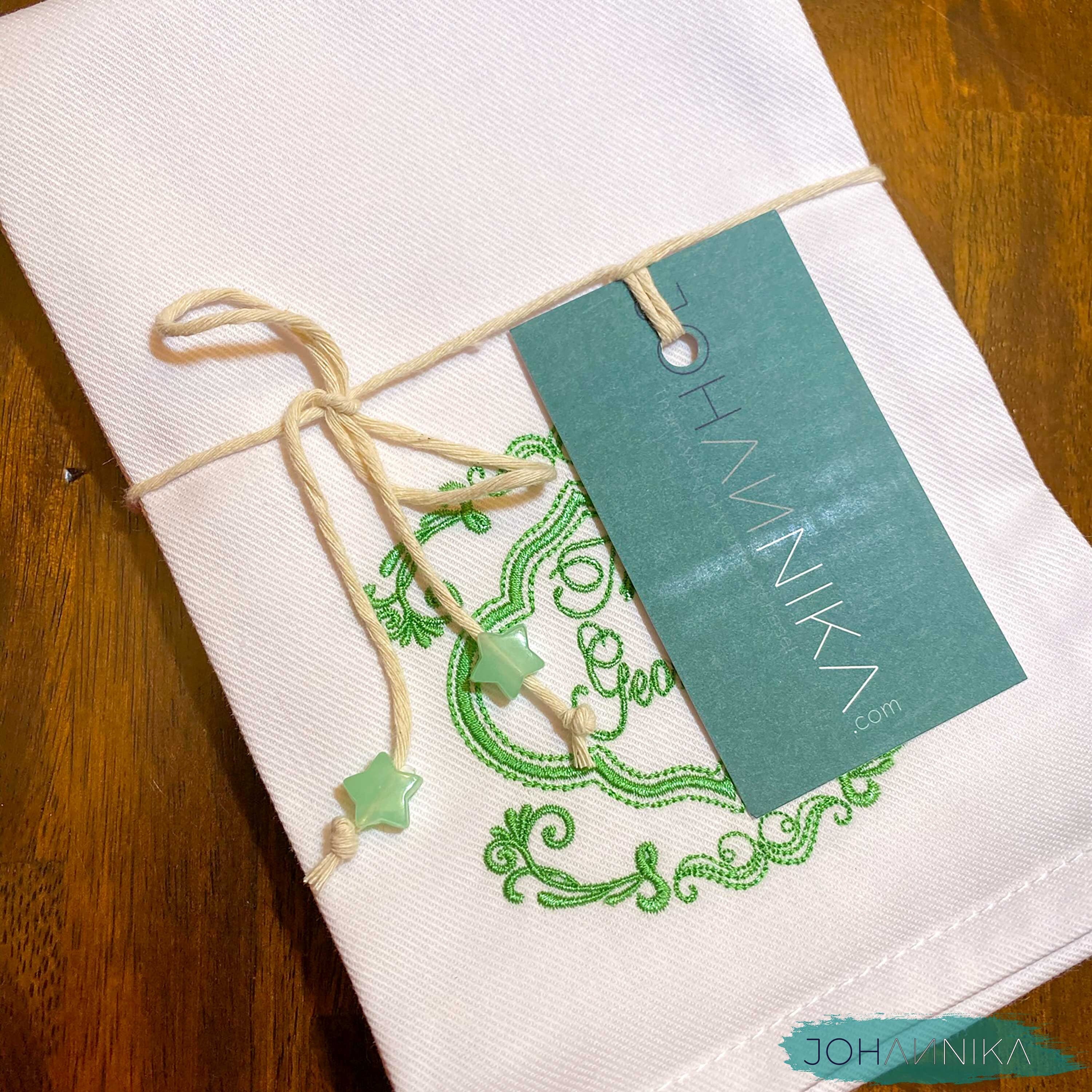 White Wedding Cotton Napkins, Set of 4