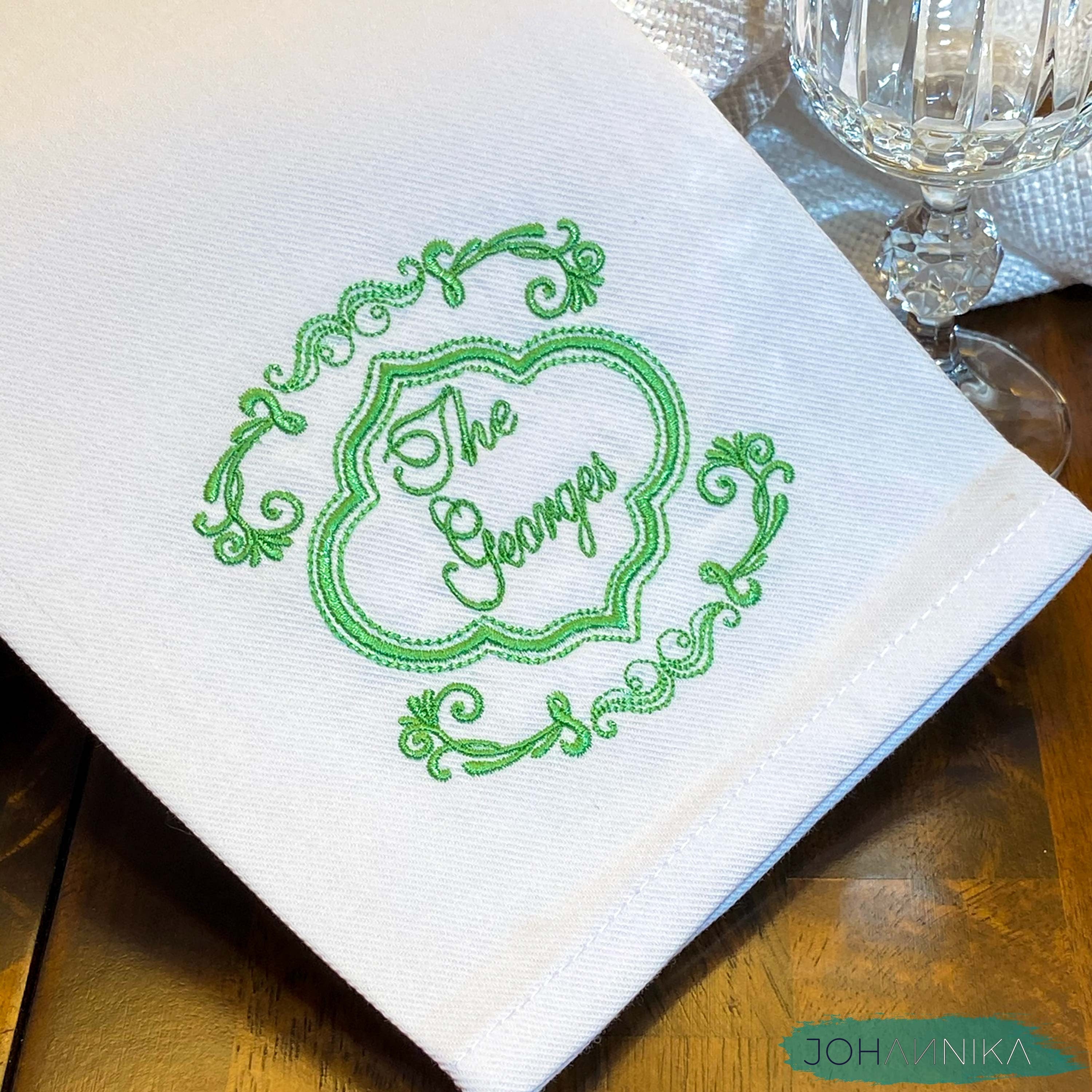 White Wedding Cotton Napkins, Set of 4