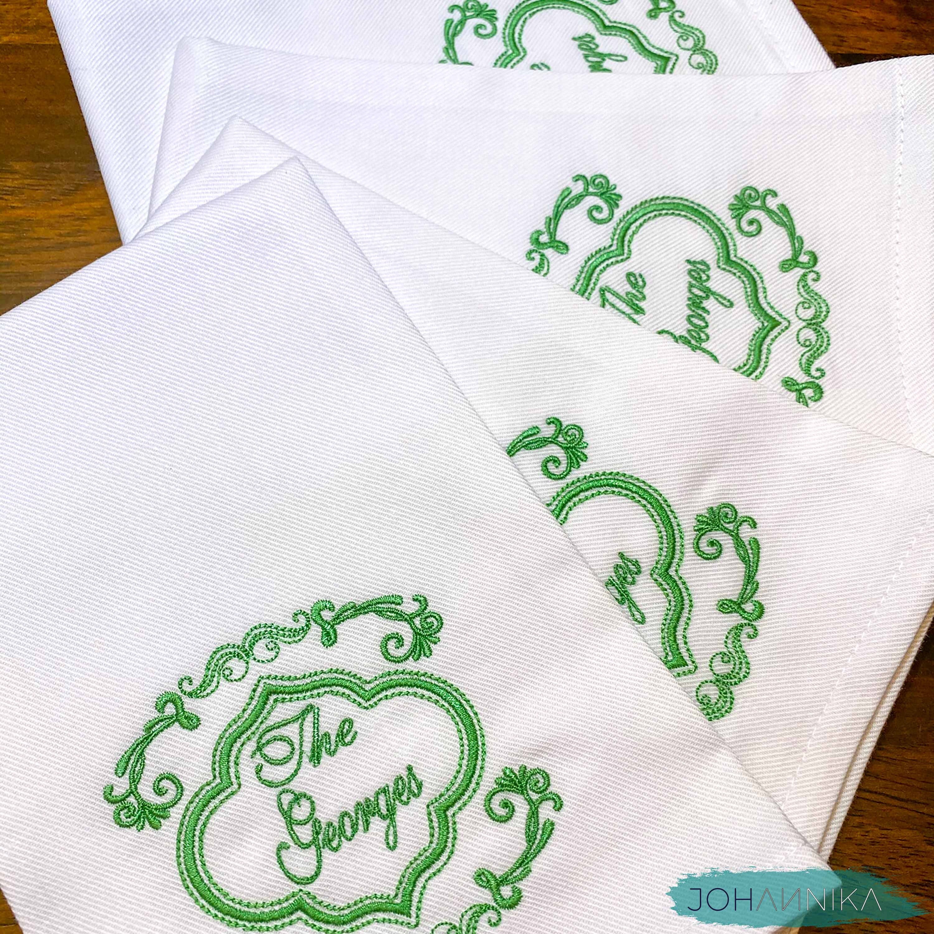 White Wedding Cotton Napkins, Set of 4