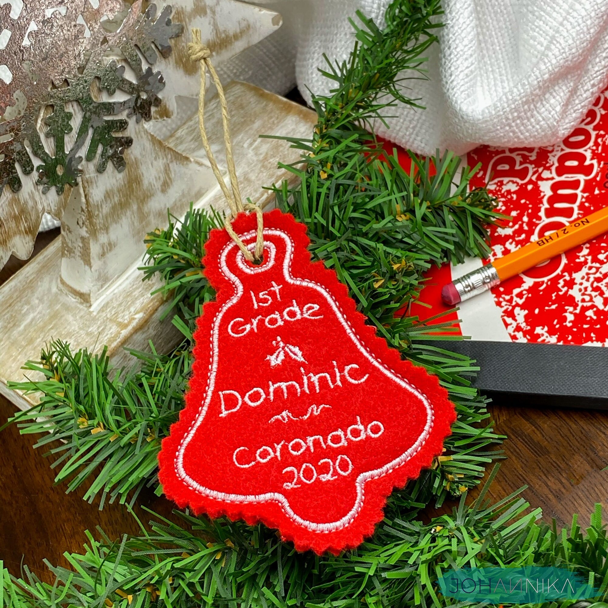 Personalized Student Christmas Ornament