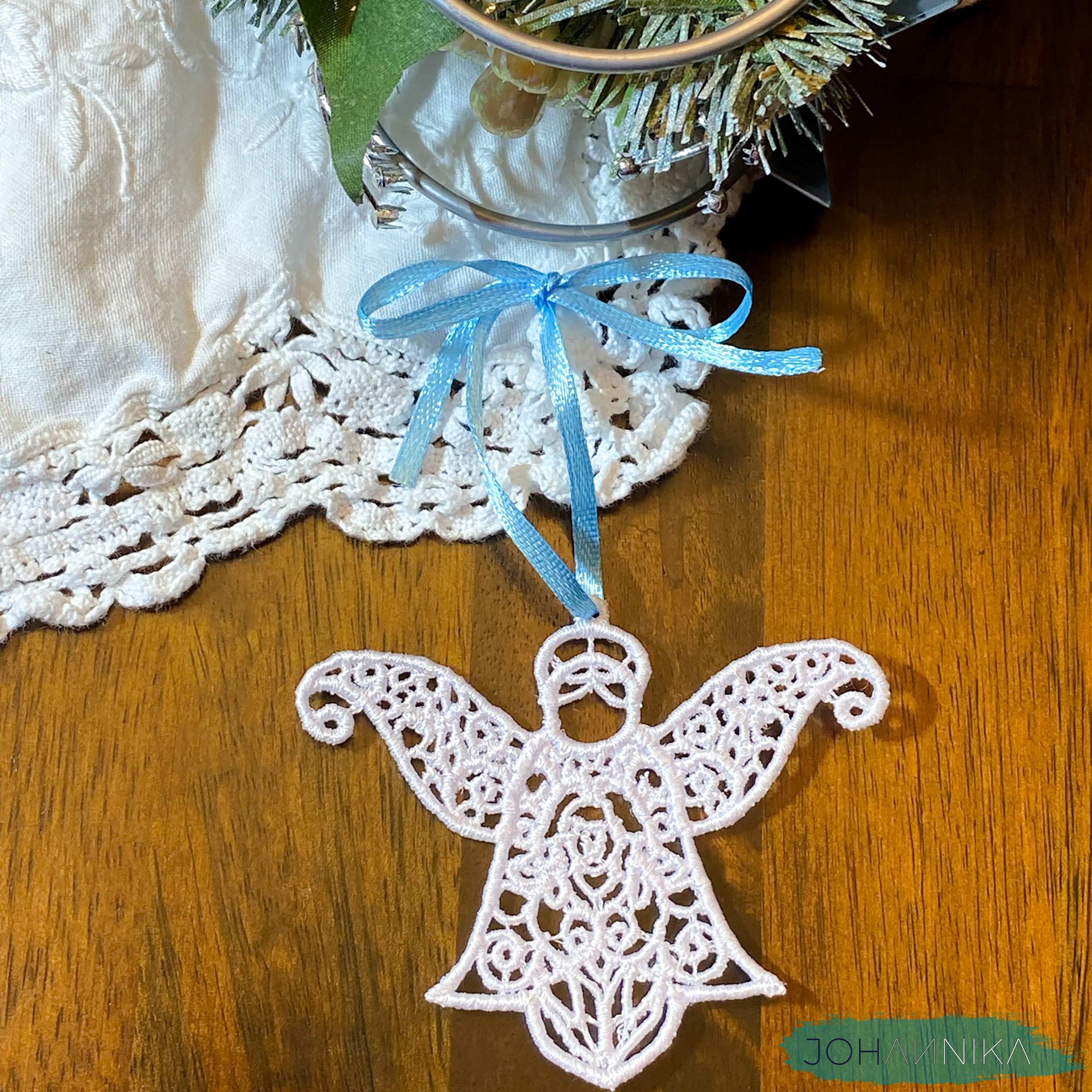 Lace Christmas Angel Ornament