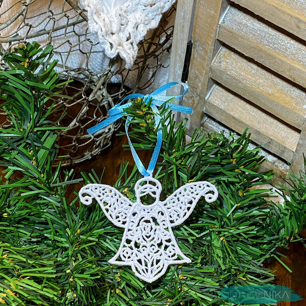 Lace Christmas Angel Ornament