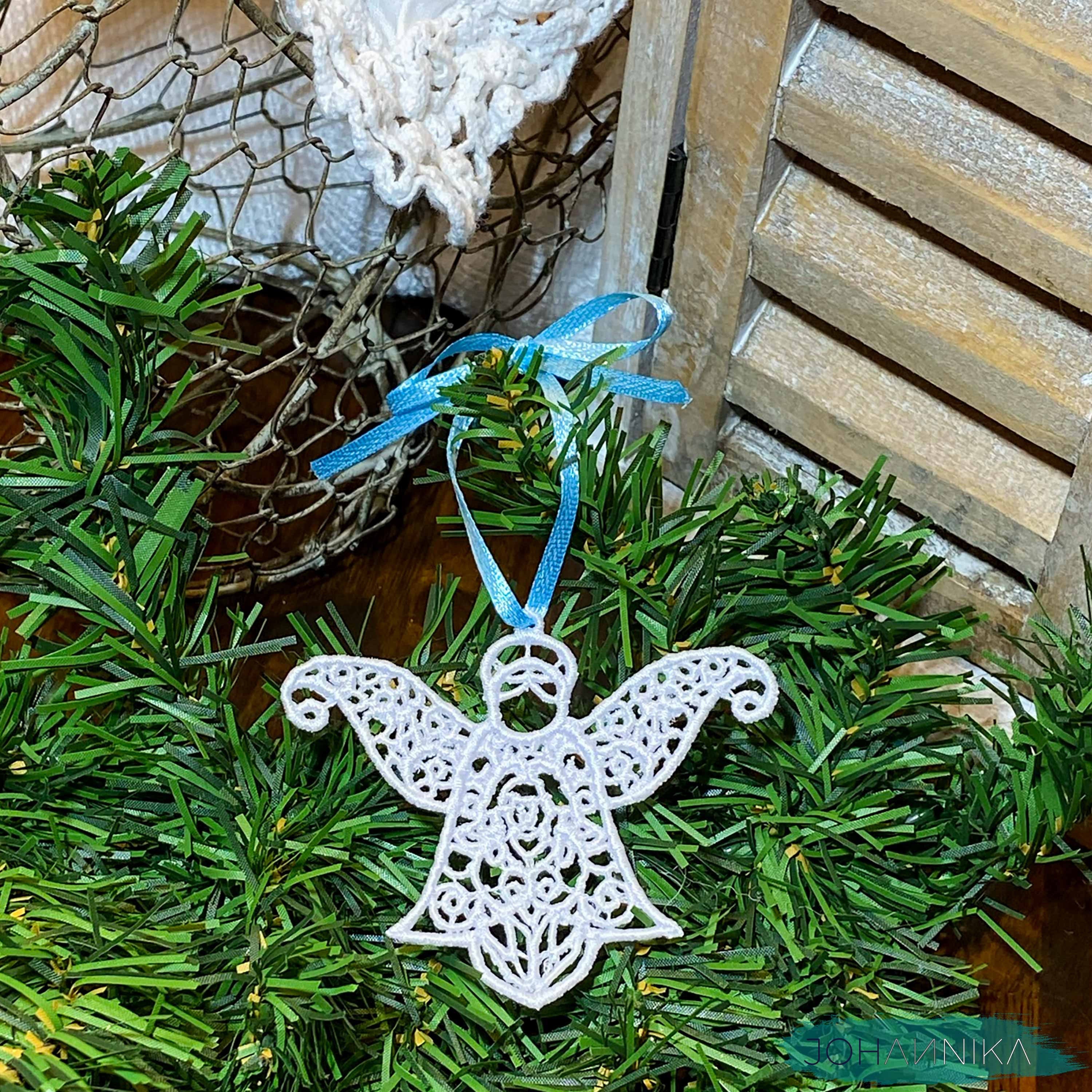 Lace Christmas Angel Ornament