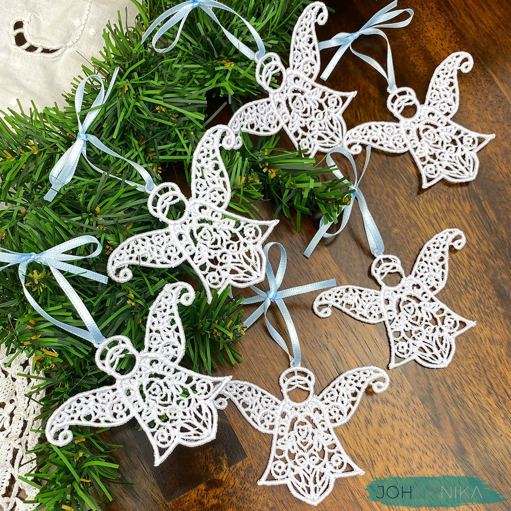 Lace Christmas Angel Ornament