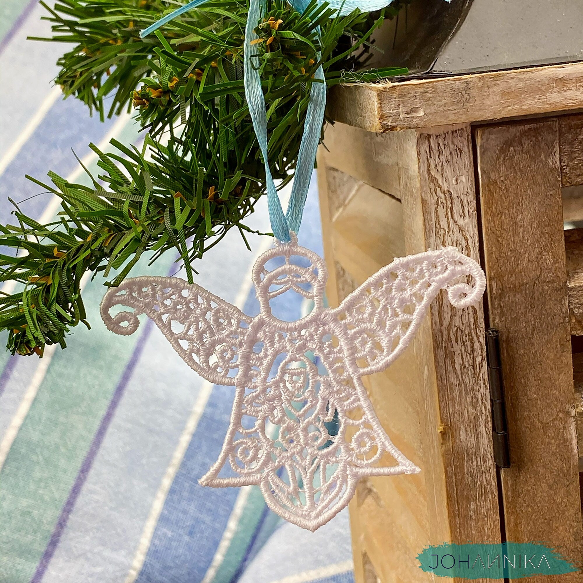 Lace Christmas Angel Ornament