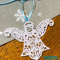 Lace Christmas Angel Ornament