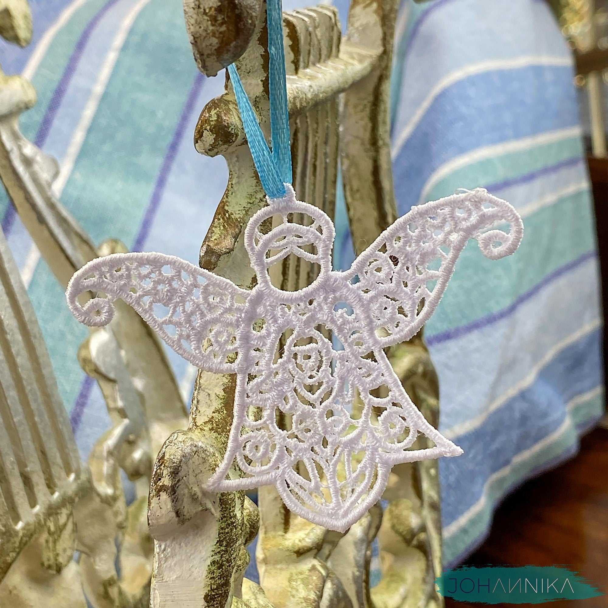 Lace Christmas Angel Ornament