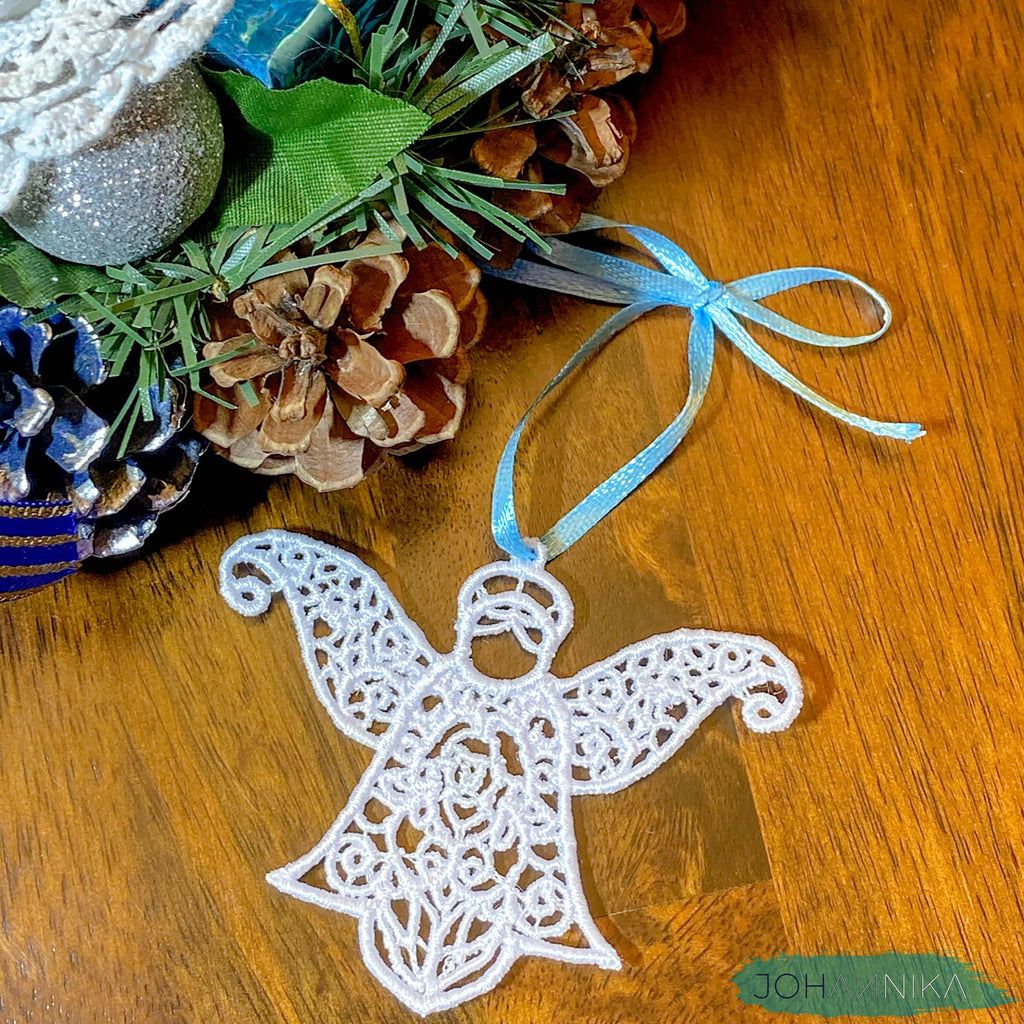 Lace Christmas Angel Ornament