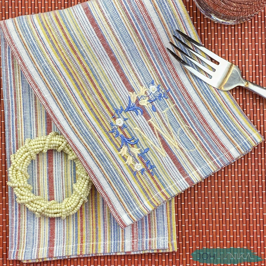 Monogrammed Cloth Dinner Napkins, Set of 4