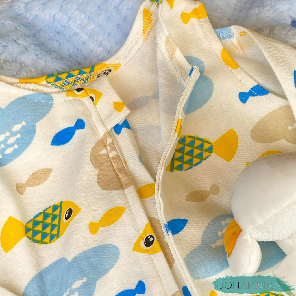 Baby Swaddle Blanket - Fish Pattern