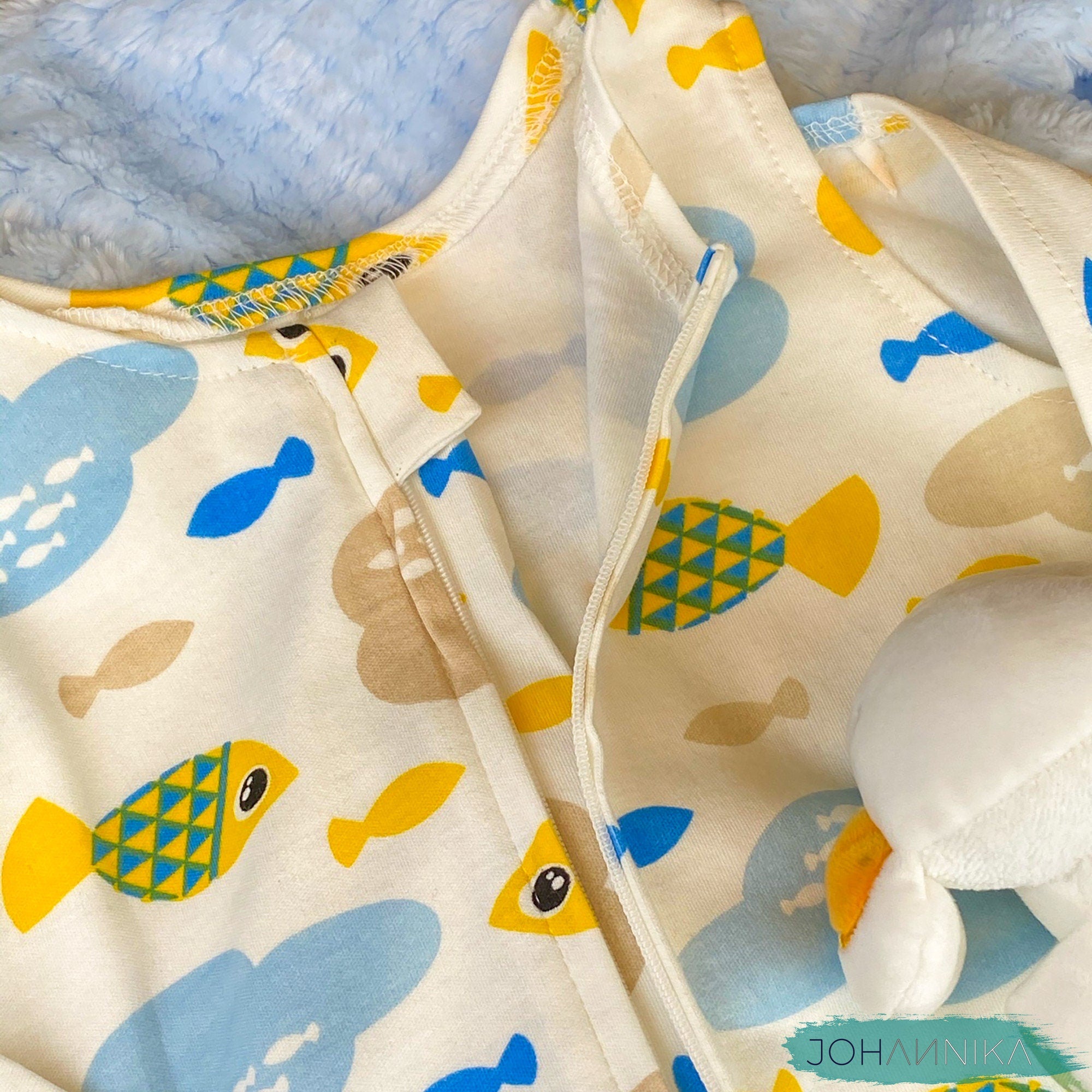 Baby Swaddle Blanket - Fish Pattern