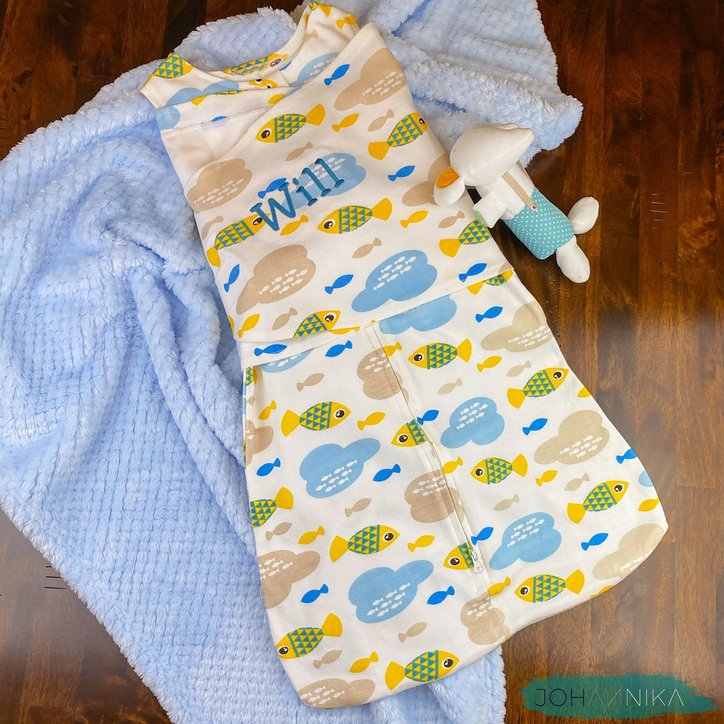 Baby Swaddle Blanket - Fish Pattern