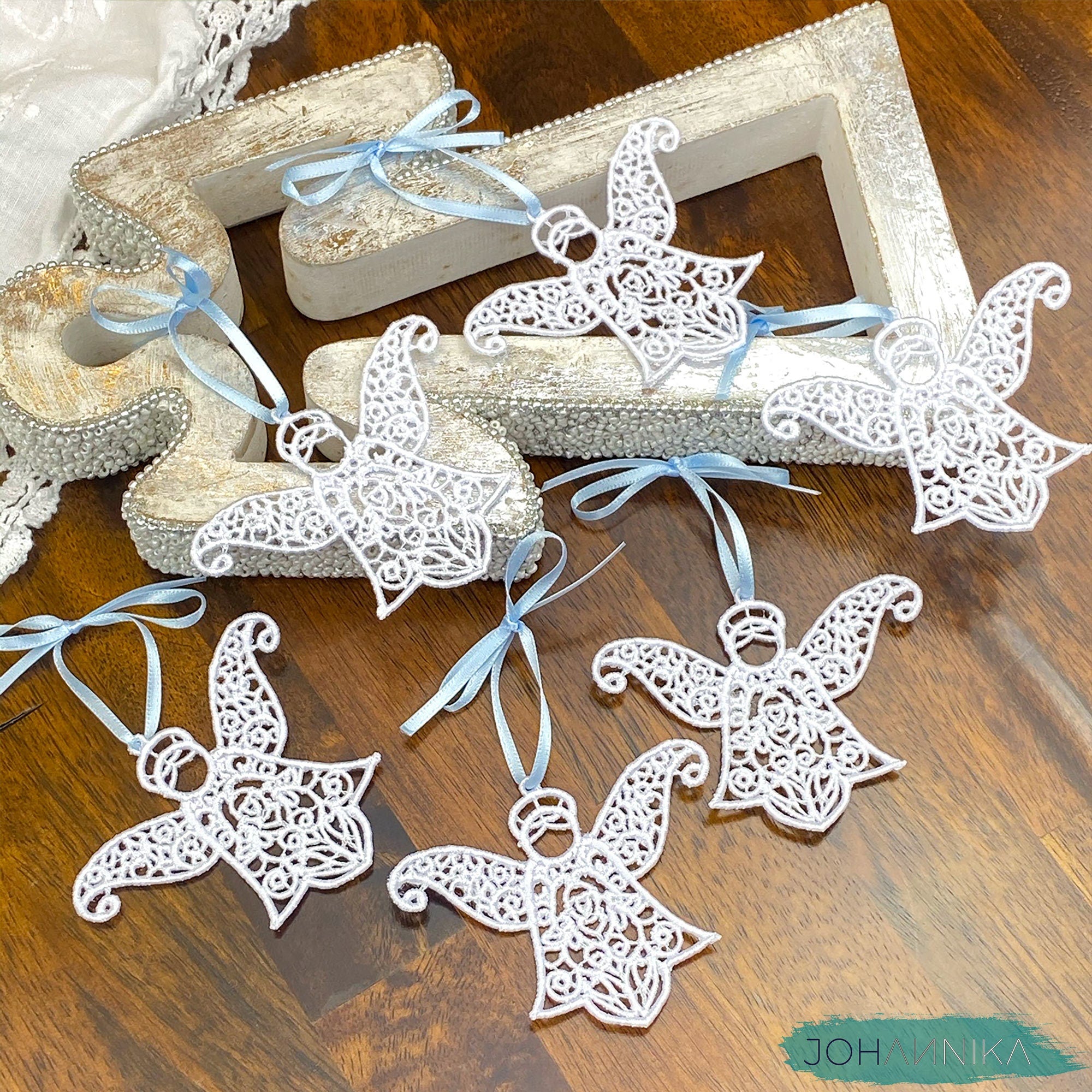 Lace Christmas Angel Ornament