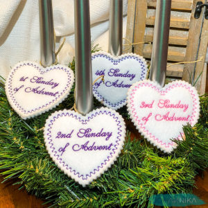 Personalized Handmade Advent Candle Tags