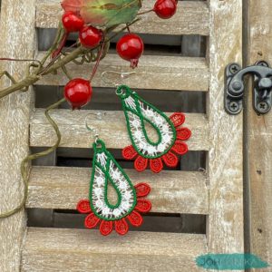 Christmas Lace Earrings
