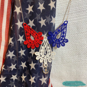 Patriotic USA Lace Necklace