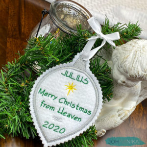 Personalized Memorial Christmas in Heaven Ornament