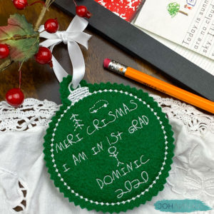 Personalized Student Boy Christmas Ornament