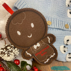 Gingerbread Boy Pregnancy Reveal Christmas Ornament
