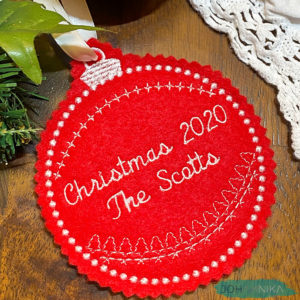 Personalized Red Ball Christmas Ornament