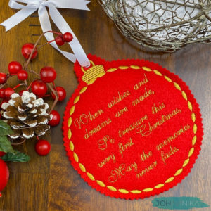 Personalized Red Ball Christmas Ornament with Your Own Custom Text