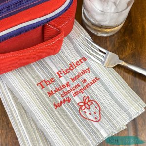 Personalized Reusable Berry Napkin Set