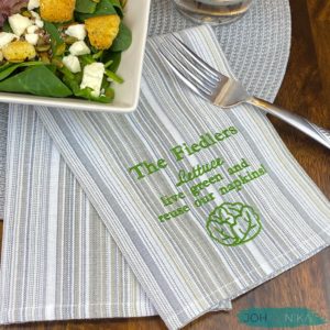 Personalized Reusable Lettuce Napkin Set