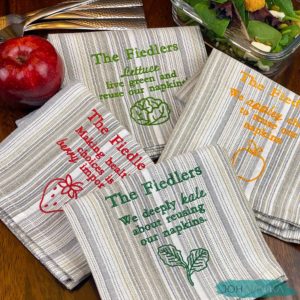 Personalized Reusable Produce Napkin Set