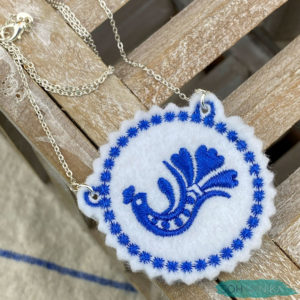 Necklace with Slovak Folk Embroidery