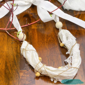 White Boho Recycled Lace Necklace