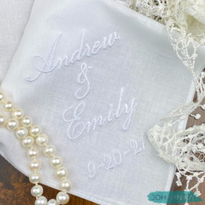 Personalized Wedding Keepsake Handkerchief