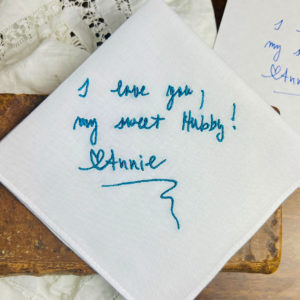 Handwritten Embroidered Handkerchief